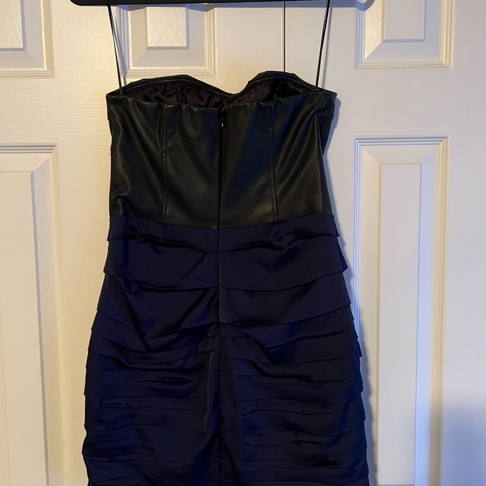 Like New Express LBD Leather with Purple Ruching! 🚭 - Picture 3 of 3